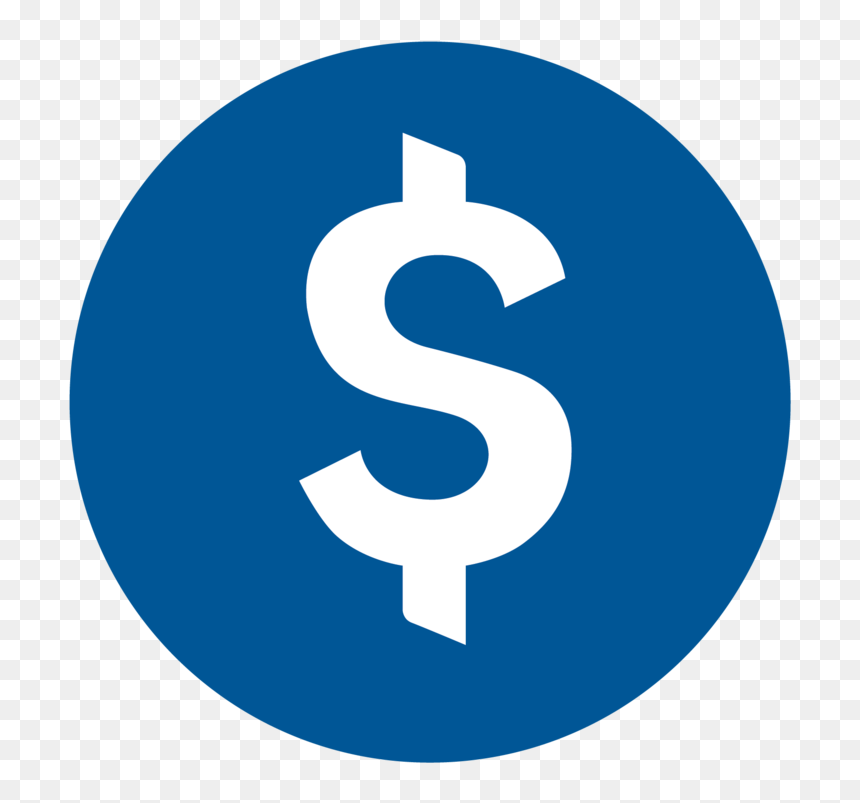Dollar Sign Icon Blue Png For Kids - Linkedin Logo Circle, Transparent Png - dollar sign icon png