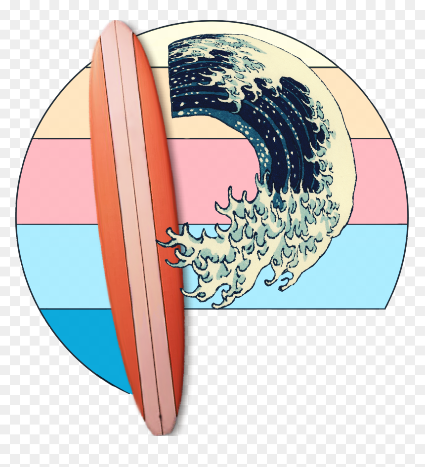 Surfboard, HD Png Download - wave emoji png