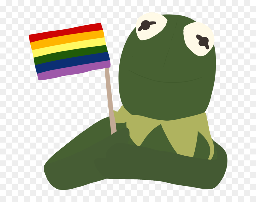 Frog Gay Flag Tumblr Gay Pepe Frog Feels Png Gay Pepe - Pansexual Kermit, Transparent Png - pepe frog png