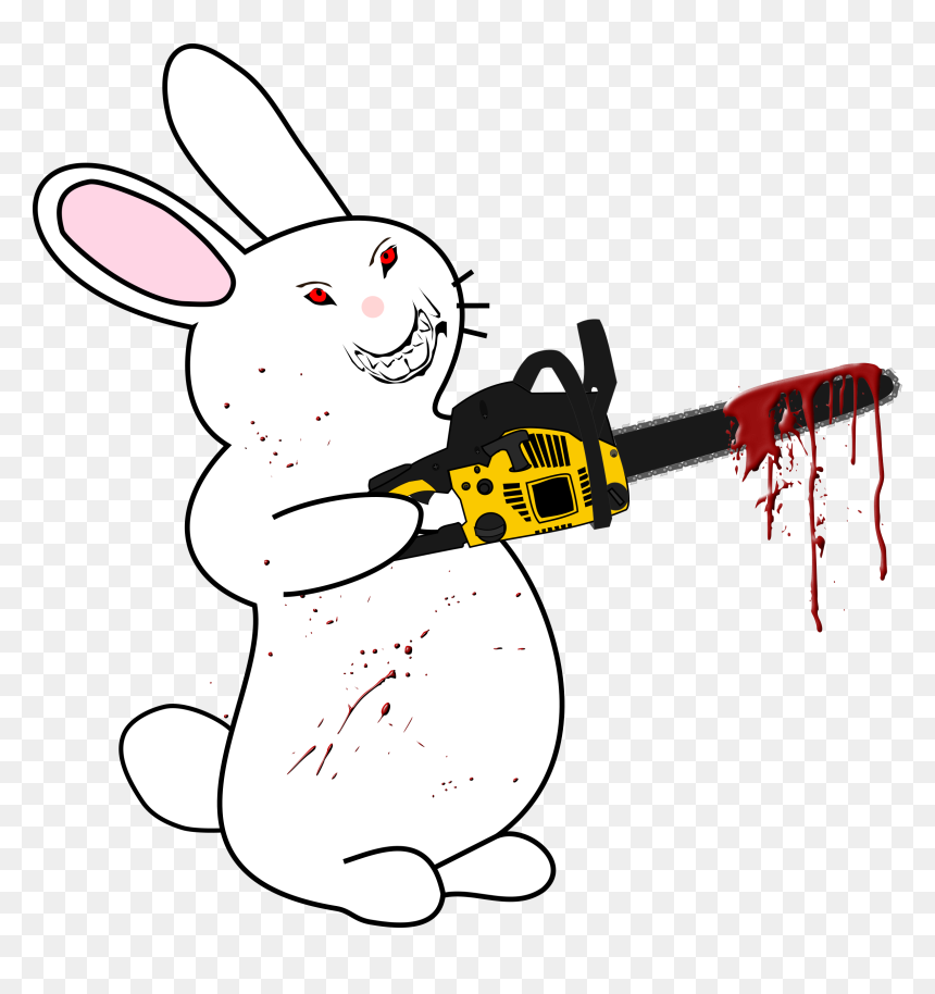 Bunny With Chainsaw Clip Arts - Bunny With A Chainsaw, HD Png Download - chainsaw png