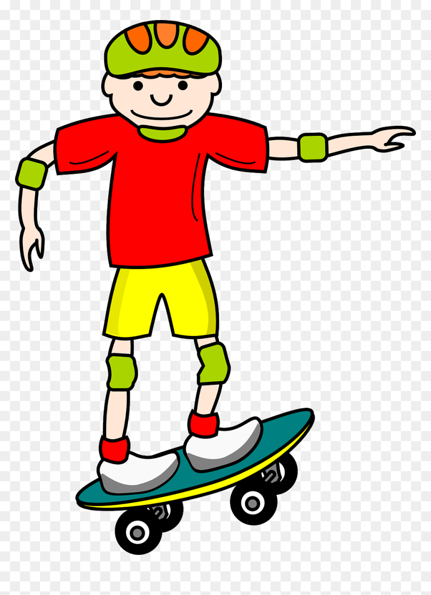 Skateboarding Clip Art, HD Png Download - boarder png