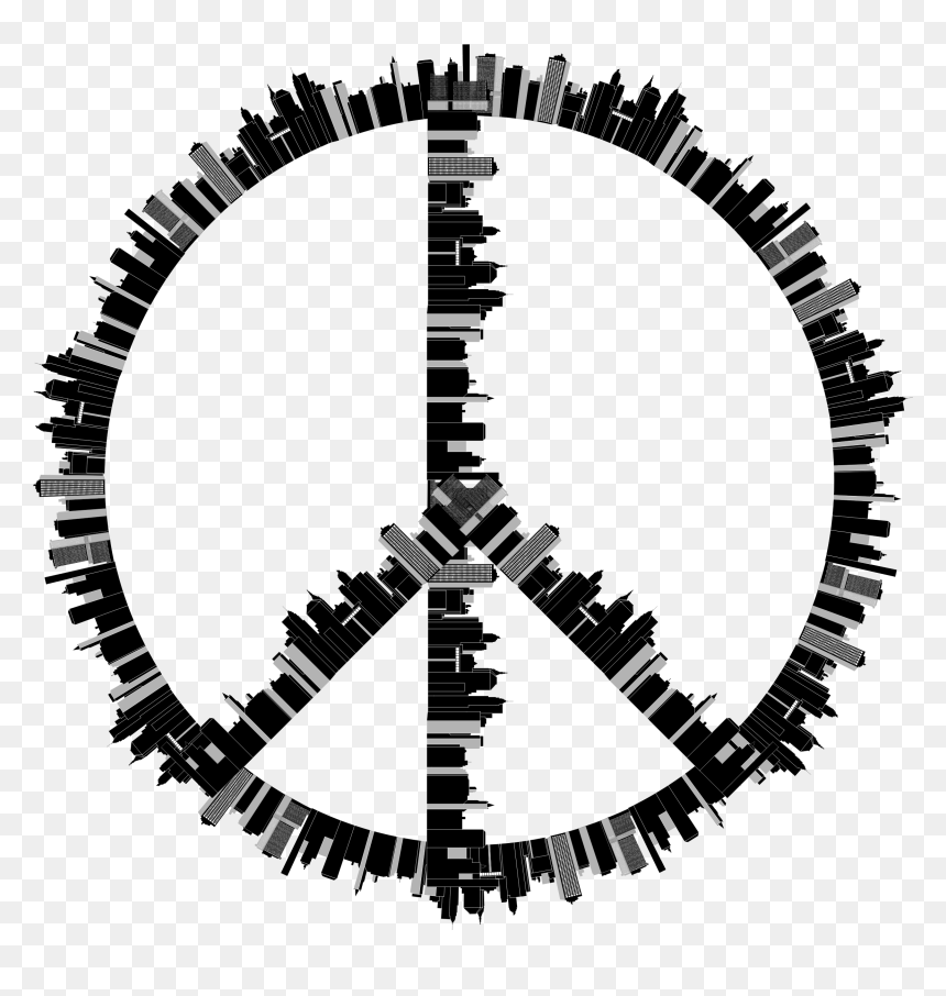 Peace Sign City Clip Arts - Peace City Sign, HD Png Download - city icon png