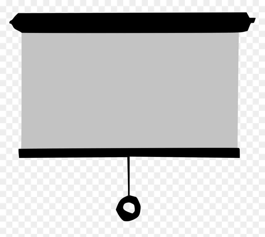 Black And White Movie Screen Clipart Png Picture Black - Transparent Projector Screen Png, Png Download - screen png