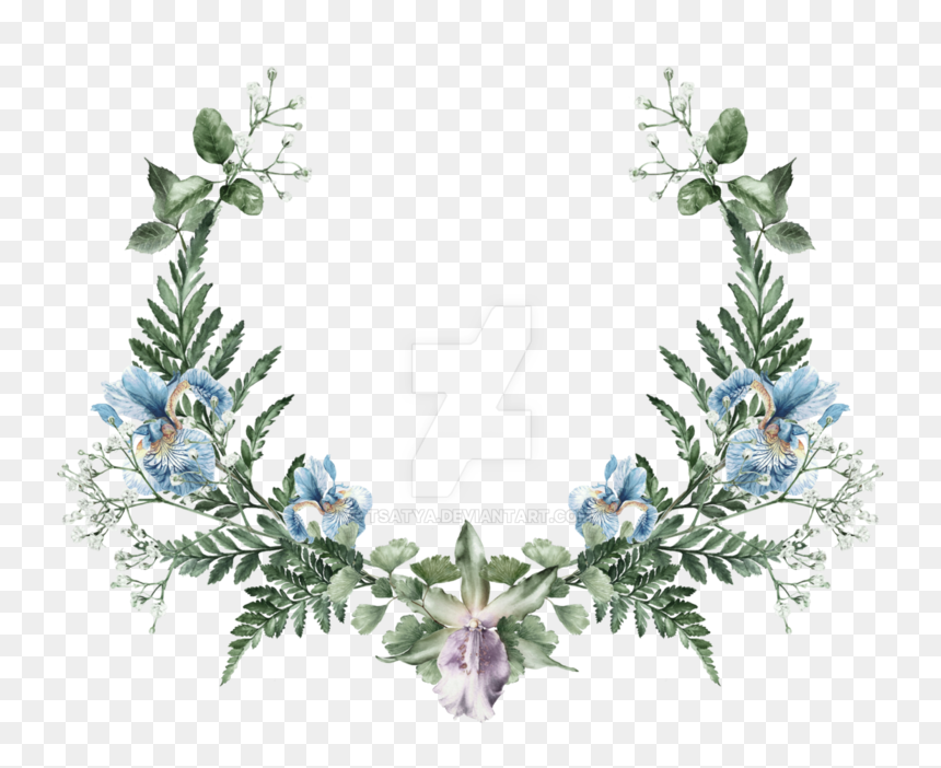 Branch Wreath Png - Watercolor Juniper Png, Transparent Png - watercolor wreath png