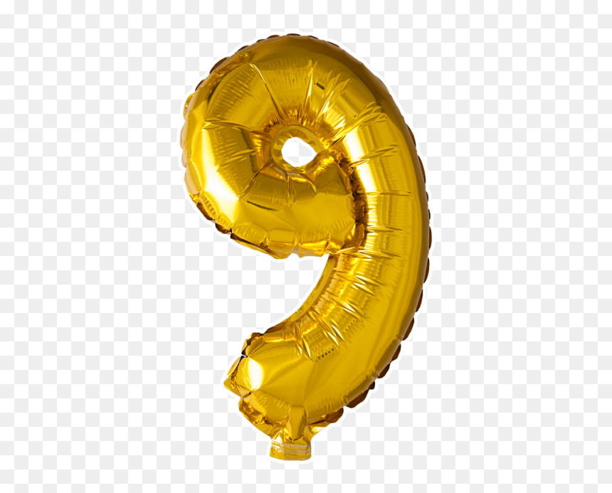 9 , 16" - Ballon 9 Png, Transparent Png - gold balloons png