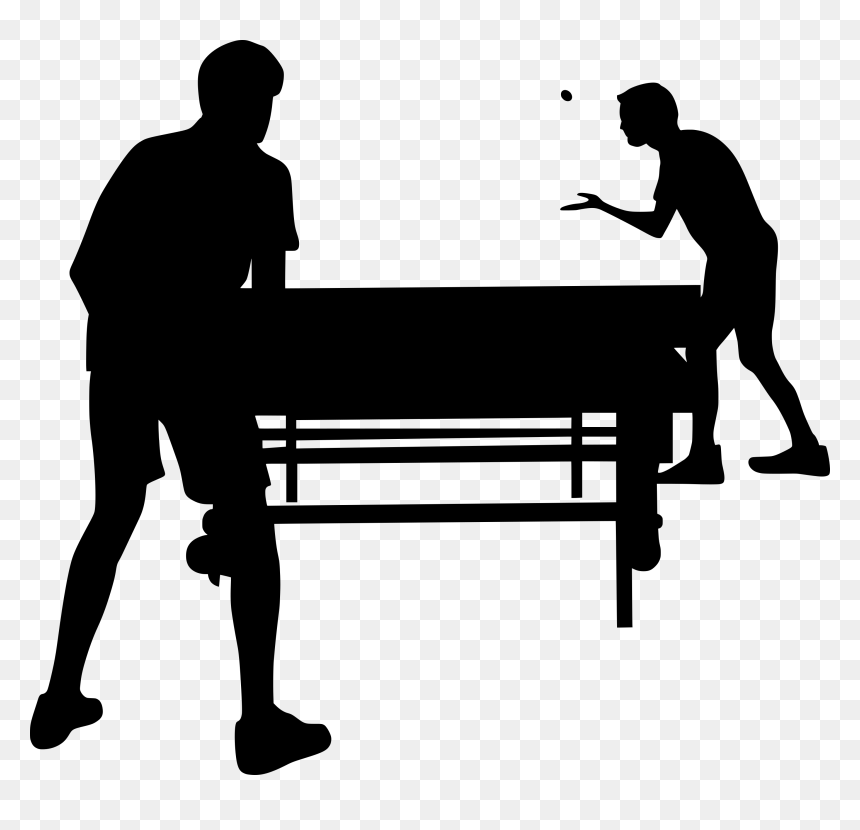 Ping Pong Silhouette Png, Transparent Png - ping pong ball png