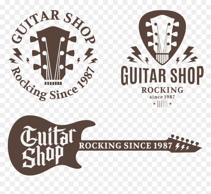 Music Logo Png Image - Vector Guitar Shop Logo Free, Transparent Png - music logo png