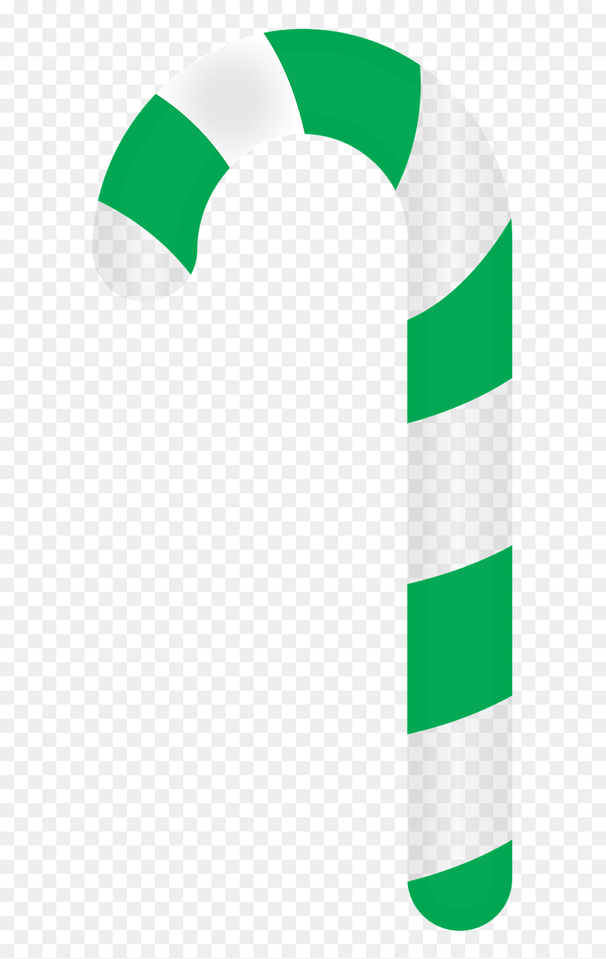 Green Candy Cane Png, Transparent Png - cane png
