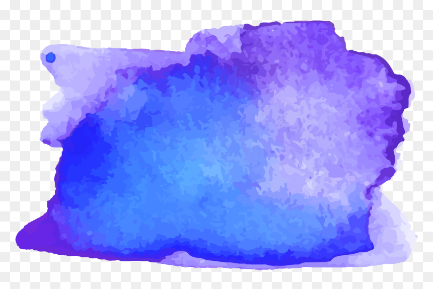 Vector Crystal Watercolor - Purple Blue Watercolor Vector, HD Png Download - blue watercolor png