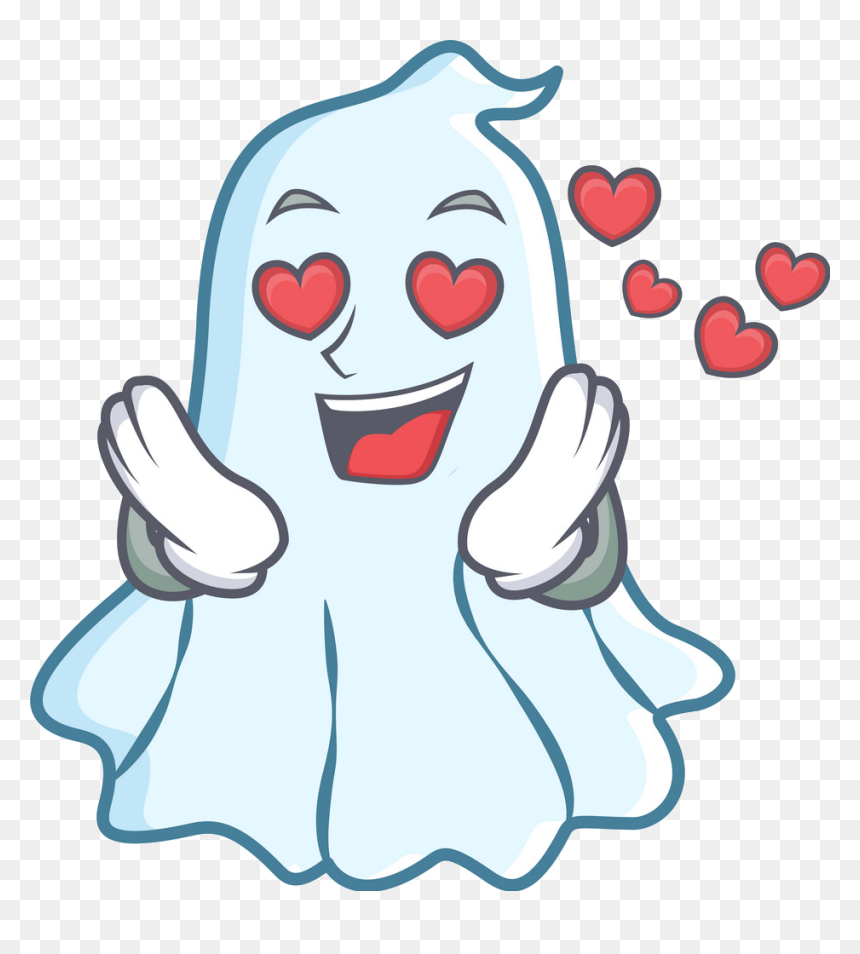 Halloween Fond D"écran Entitled Cute Ghost In L"amour - Love Mustard, HD Png Download - cute ghost png