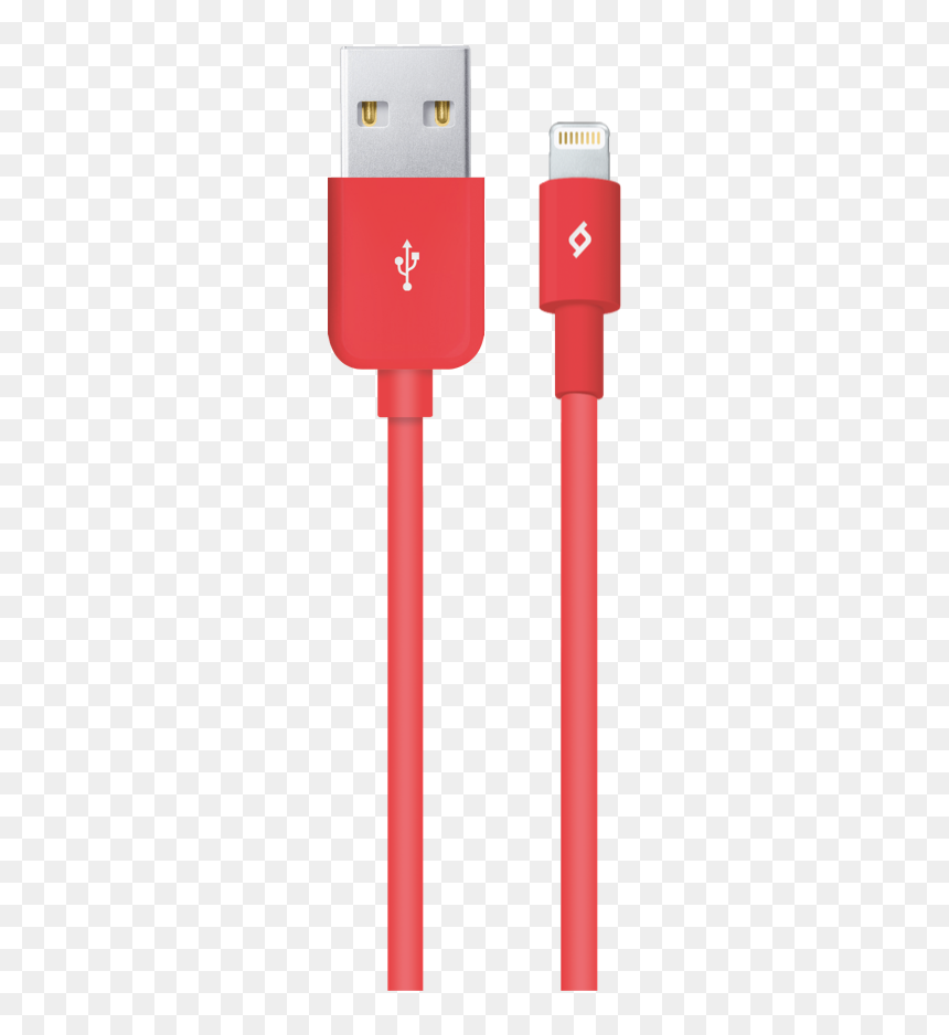 2dkm01p Ttec Lightning Mfi Sarj Kablosu Pembe 1 - Usb Cable, HD Png Download - red lightning png