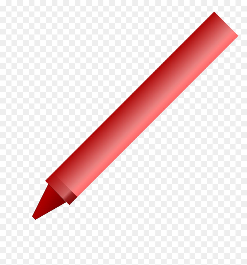 Crayon Svg Clip Arts - Red Pencil Clipart, HD Png Download - crayon png