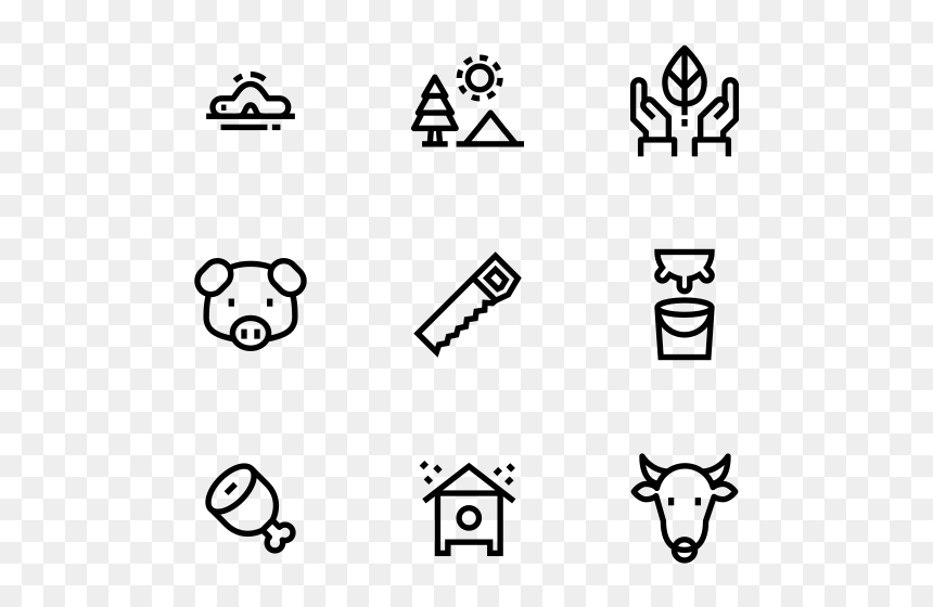 Flat Icon Smart Livestock, HD Png Download - farm png