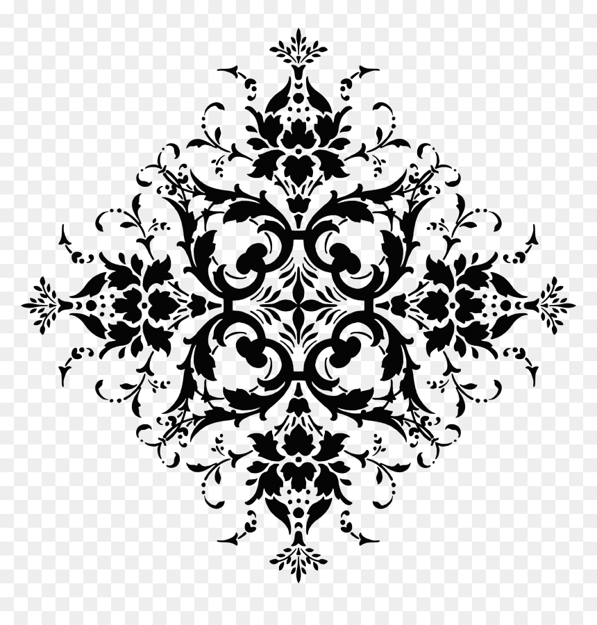 Flower Silhouette Png Download - Black Floral Vector Png, Transparent Png - flower silhouette png