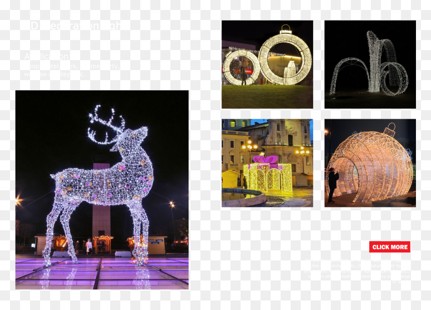 Reindeer, HD Png Download - christmas light string png