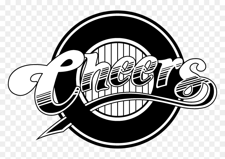 Cheers Logo Black And White, HD Png Download - cheers png