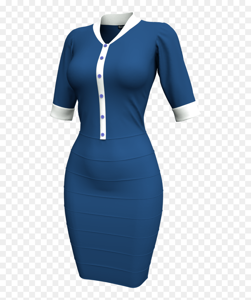 Marvelous Designer Clothes Template Garment File Of - Cocktail Dress, HD Png Download - clothing png