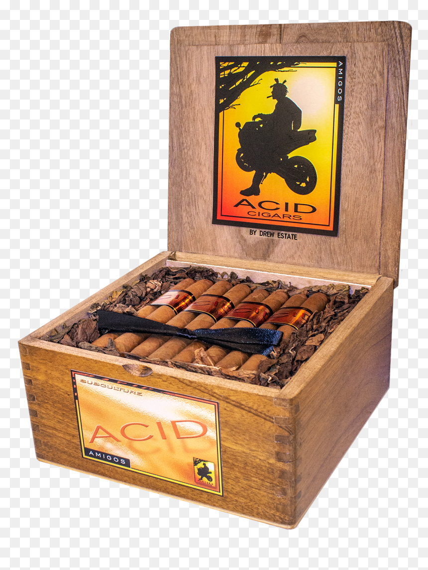 Acidamigosbox2 - Acid Cigars, HD Png Download - cigar smoke png