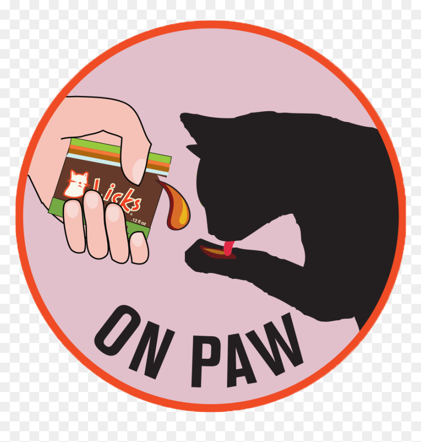 Cat On Paw - Cartoon, HD Png Download - cat paw png
