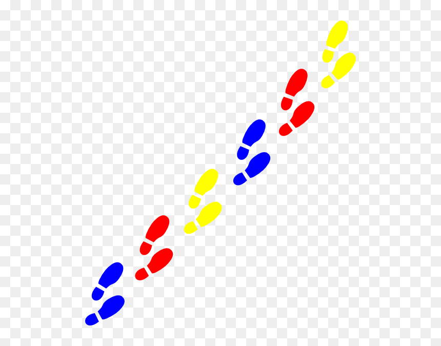 Thumb Image - Colorful Shoe Prints Clipart, HD Png Download - footprints png