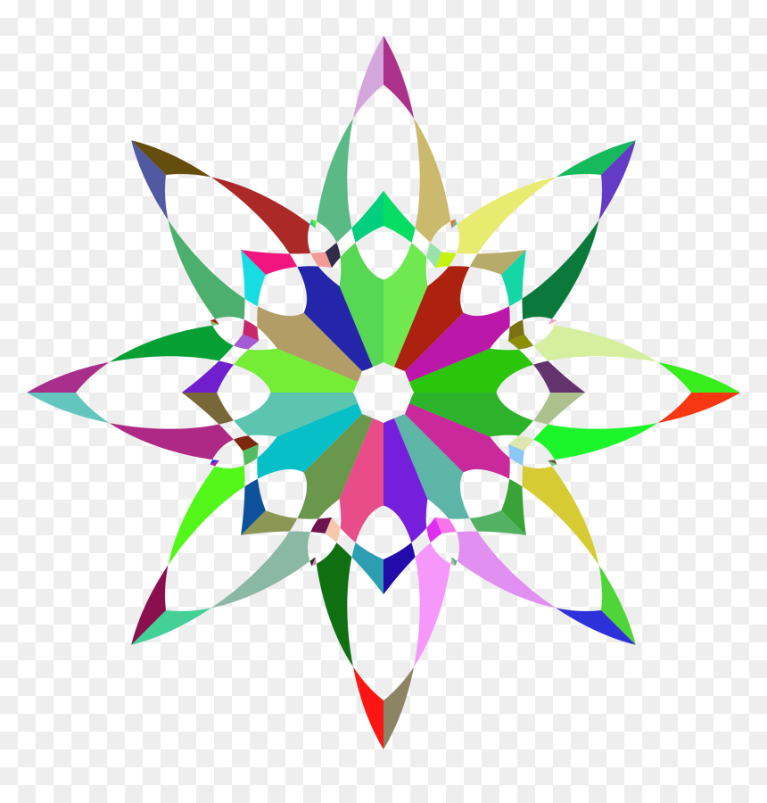 Prismatic Flower Silhouette Vector File Image Free - Clip Art, HD Png Download - flower silhouette png