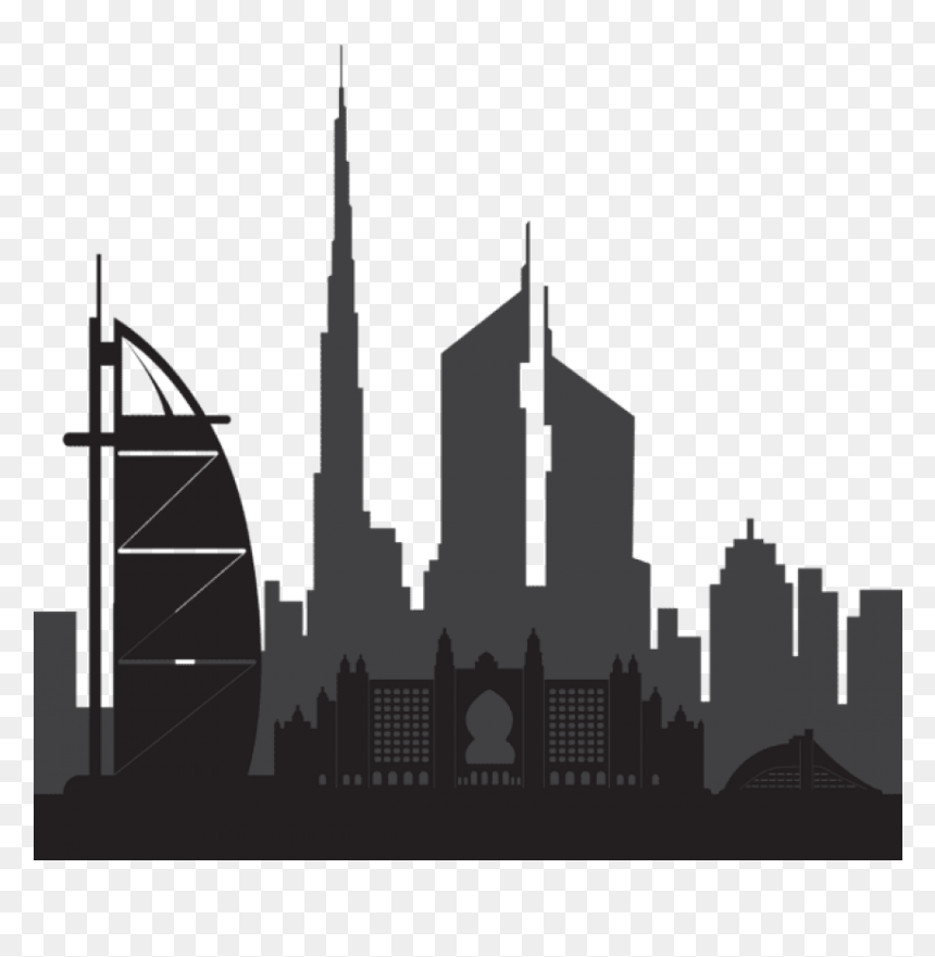 Free Png Dubai Silhouette Png Png - Dubai Clipart Png, Transparent Png - buildings png