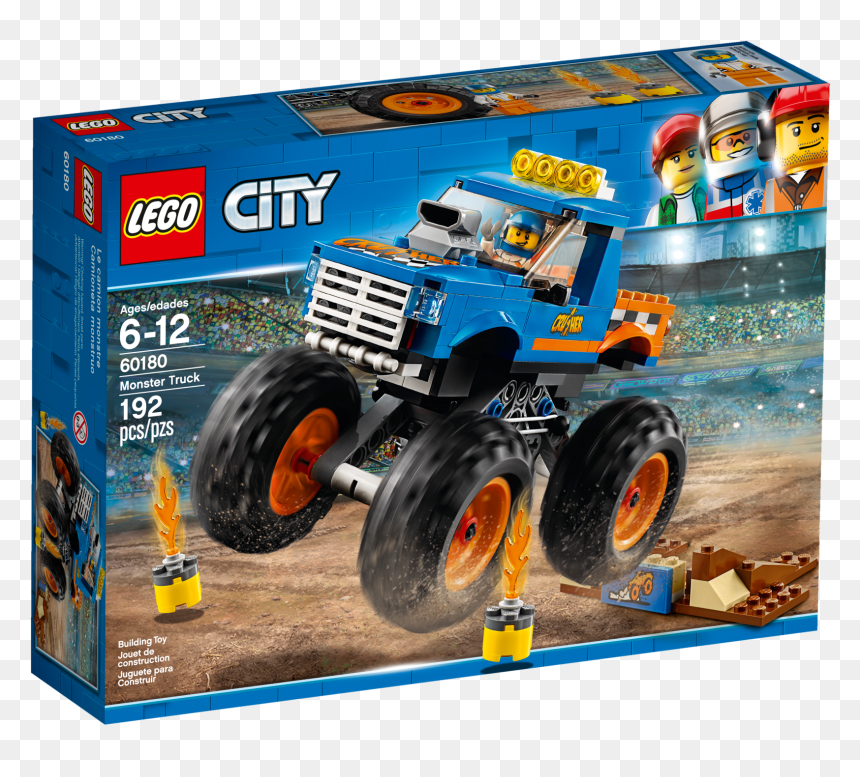Lego City Monster Truck - Lego City 2018 Monster Truck, HD Png Download - monster truck png