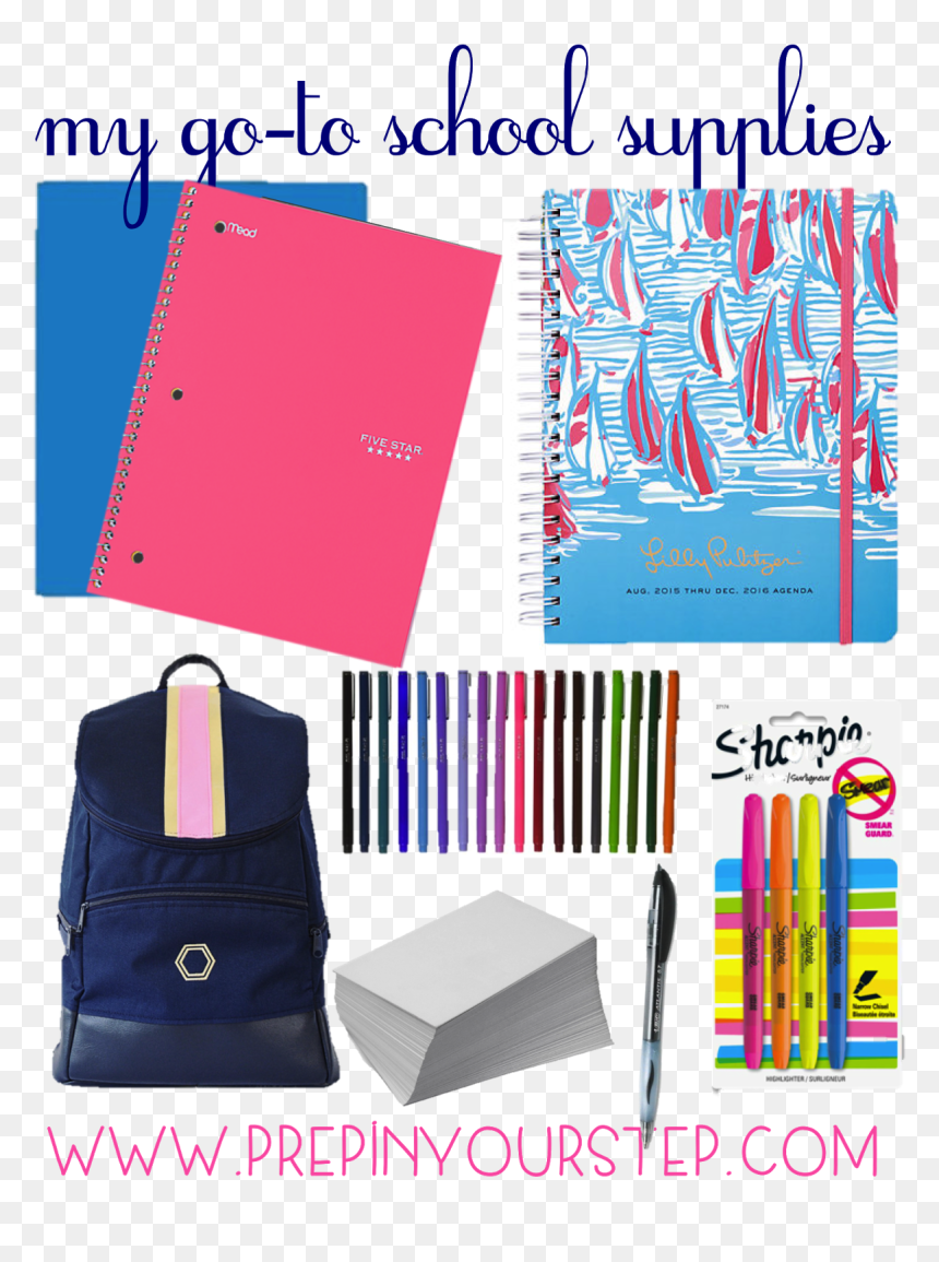 Over The Years I"ve Discovered Which School Supplies - Bag, HD Png Download - school supplies png