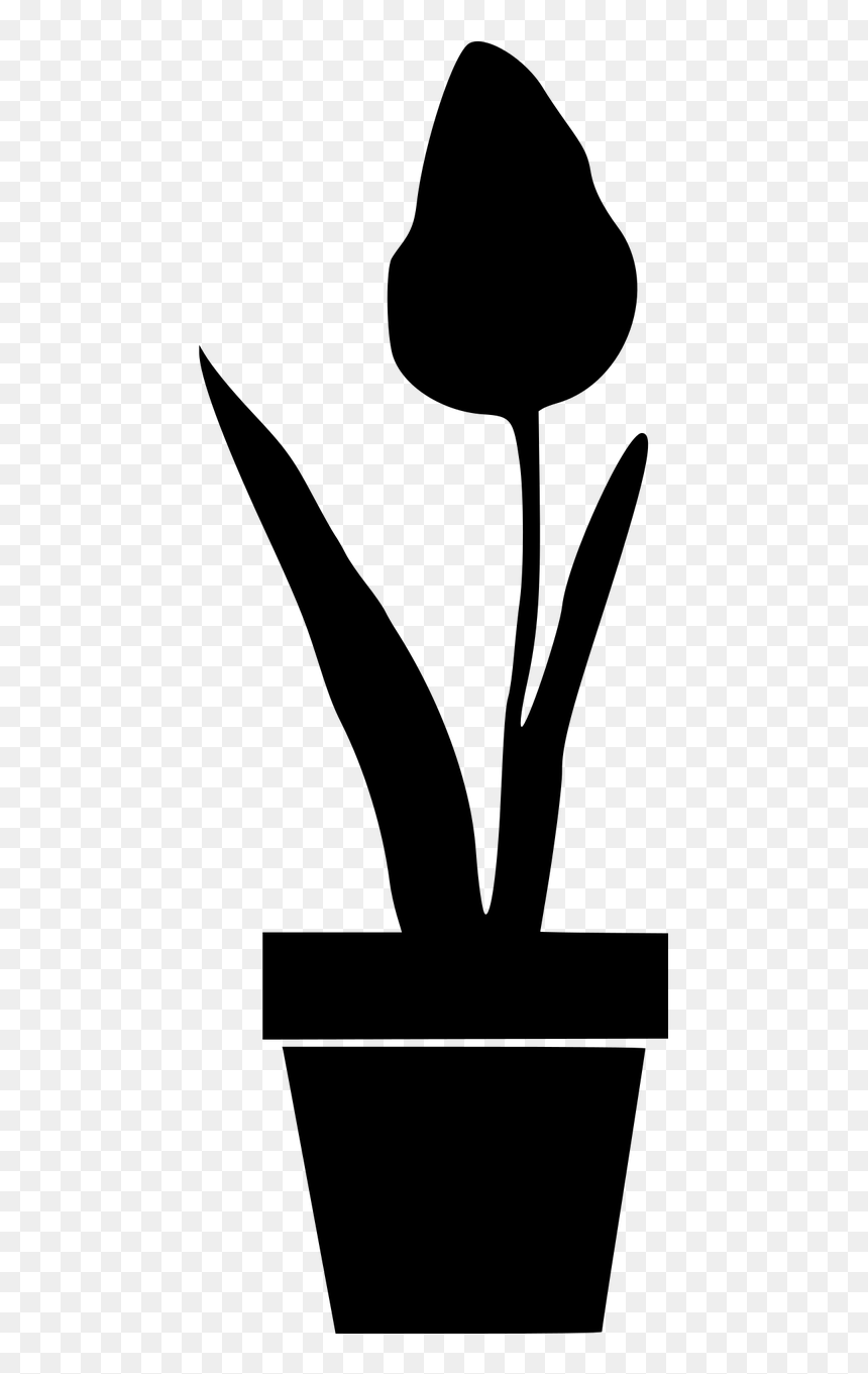 Floral Flower Flowery Free Photo - Potted Plant Silhouette Transparent, HD Png Download - flower silhouette png