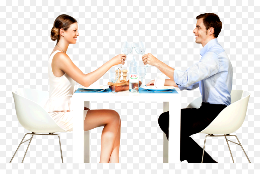 People Sitting At Table Png, Transparent Png - people eating png