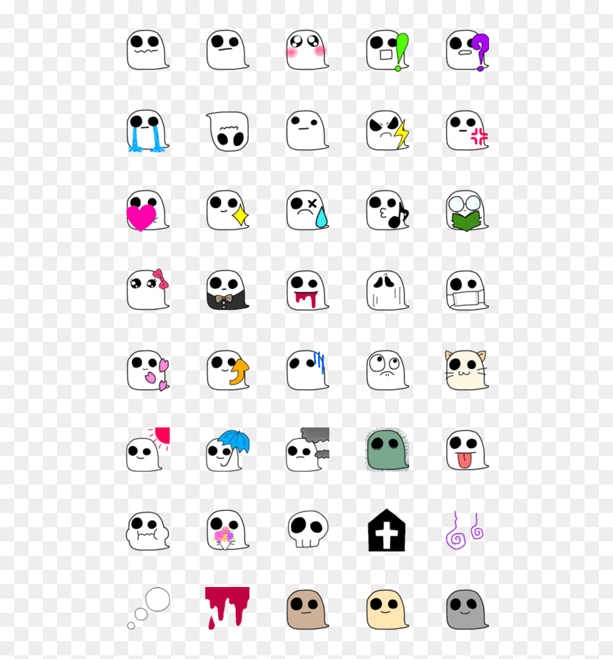 Emoji, HD Png Download - cute ghost png