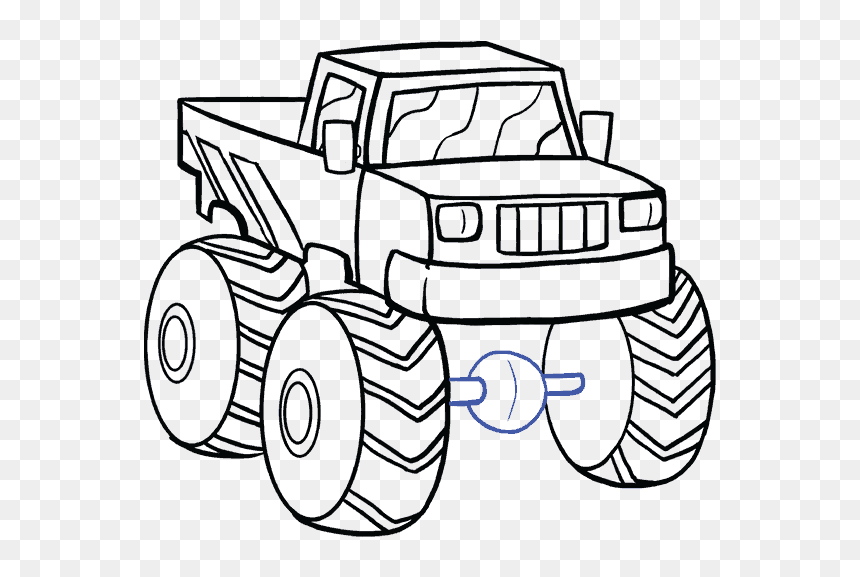 Thumb Image - Easy Monster Truck Drawing, HD Png Download - monster truck png