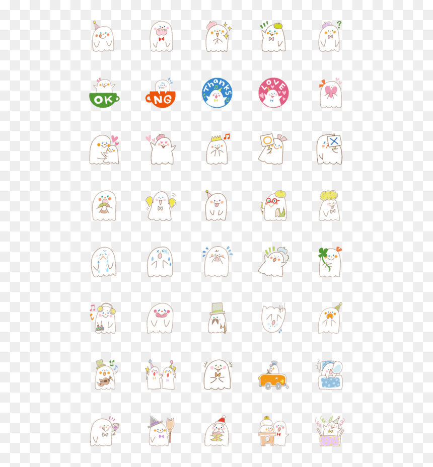 Sticker, HD Png Download - cute ghost png