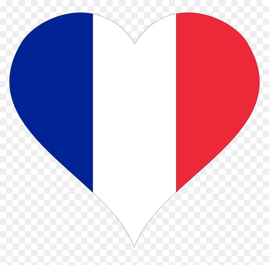 Heart France Clip Arts - French Flag Love Heart, HD Png Download - france png