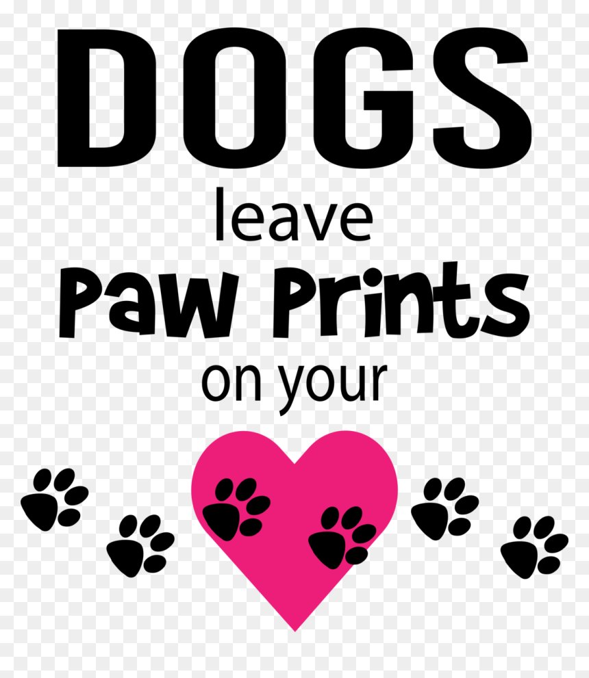 • Distinguished Leave Paw Print On Heart, HD Png Download - cat paw png