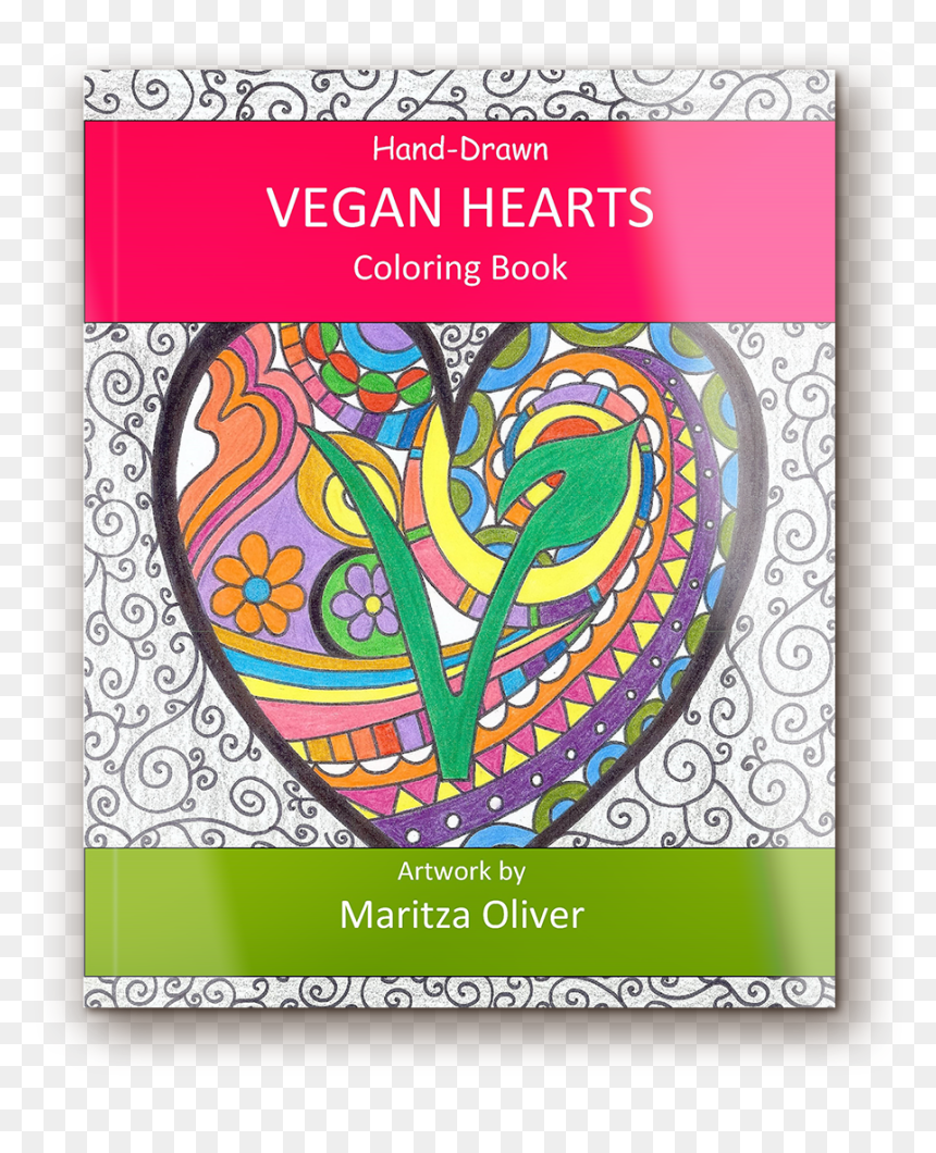 Vegan-heart - Illustration, HD Png Download - drawn heart png