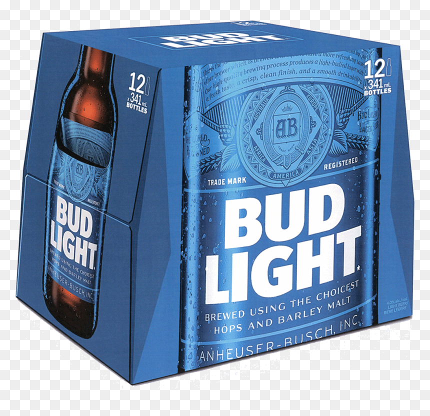 Bud Light 12 X 341 Ml - Guinness, HD Png Download - bud light png