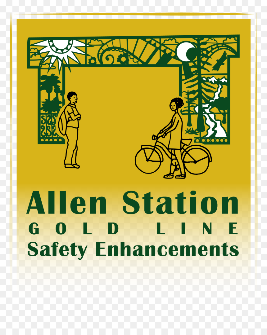 Allen Station Gold Line Safety Enhancements - Hybrid Bicycle, HD Png Download - gold divider png