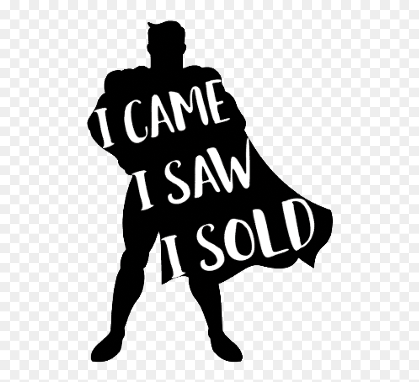 Shop Ninety6nine Superhero I Came I Saw I, HD Png Download - superhero silhouette png