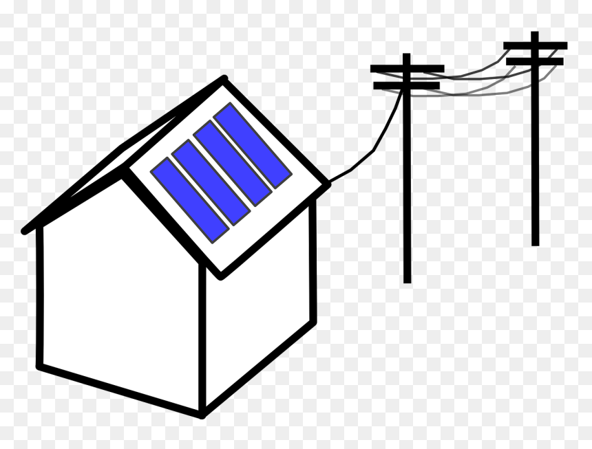 Clip Art Power Lines, HD Png Download - roof png