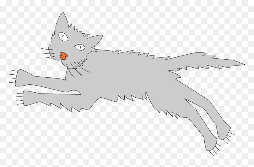 Cat Yawns , Png Download - Cat Yawns, Transparent Png - flying cat png