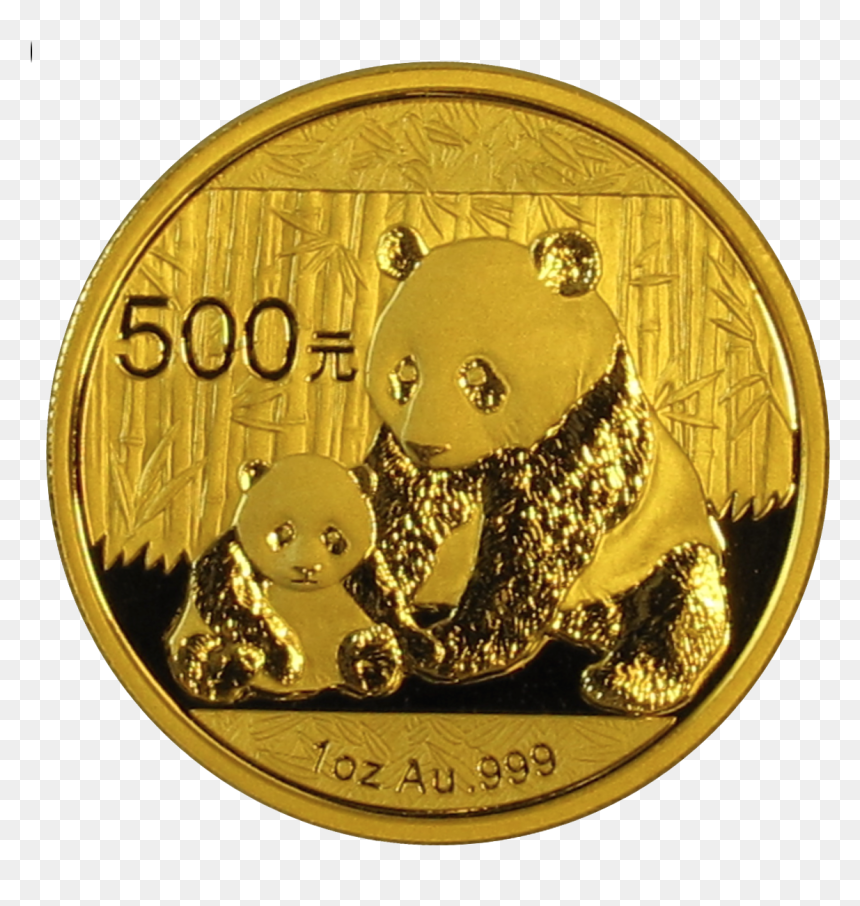 Photo Of Chinese Panda 1-oz Gold Coin - Coin, HD Png Download - gold coin png