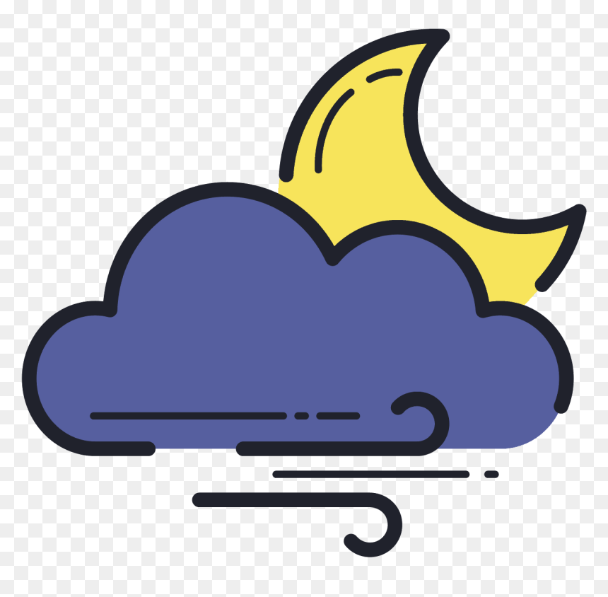 Windy Night Icon - Le Club 55, HD Png Download - night png