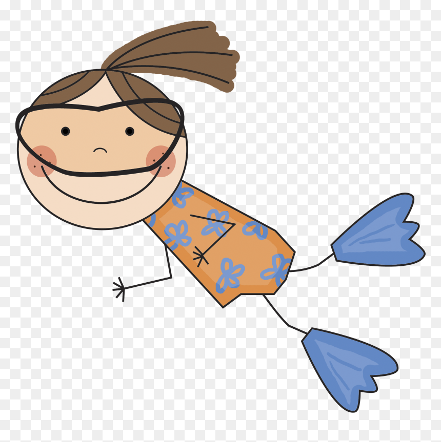 Girl Swimming Cliparts Free Download Clip Art - Swimming Girl Clip Art, HD Png Download - swimmer png
