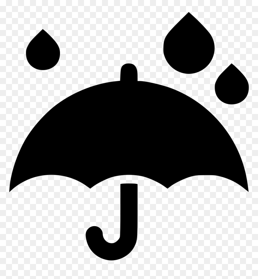 Umbrella Rain Drops - Rain Drops Umbrella Icon, HD Png Download - rain drops png