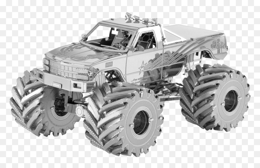 Monster Truck - Metal Earth Monster Truck, HD Png Download - monster truck png