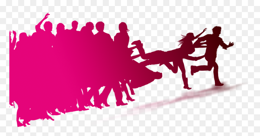 People Running Silhouette Png Download - Clip Art, Transparent Png - people running png