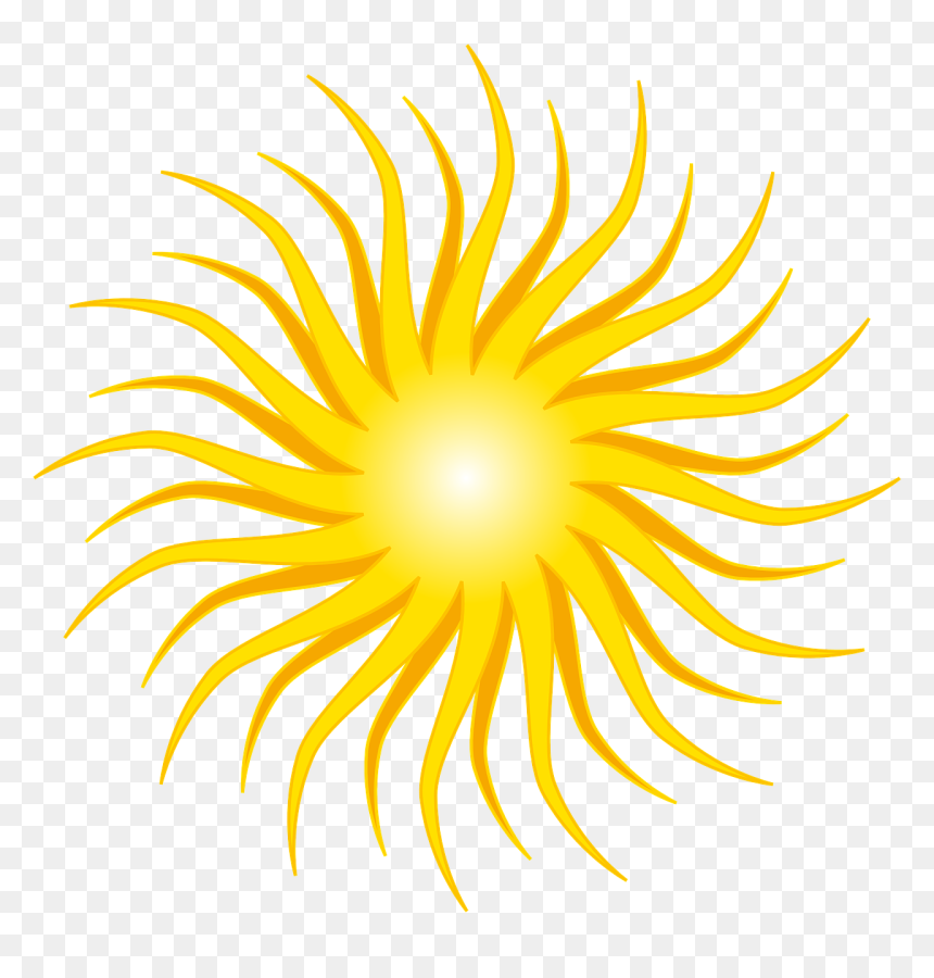 Soleil Jaune Avec Rayons, HD Png Download - rays png