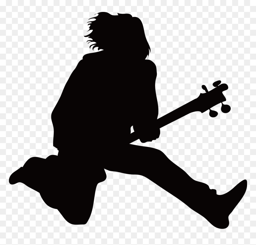 Musician Silhouette - Play Guitar Png, Transparent Png - guitar silhouette png