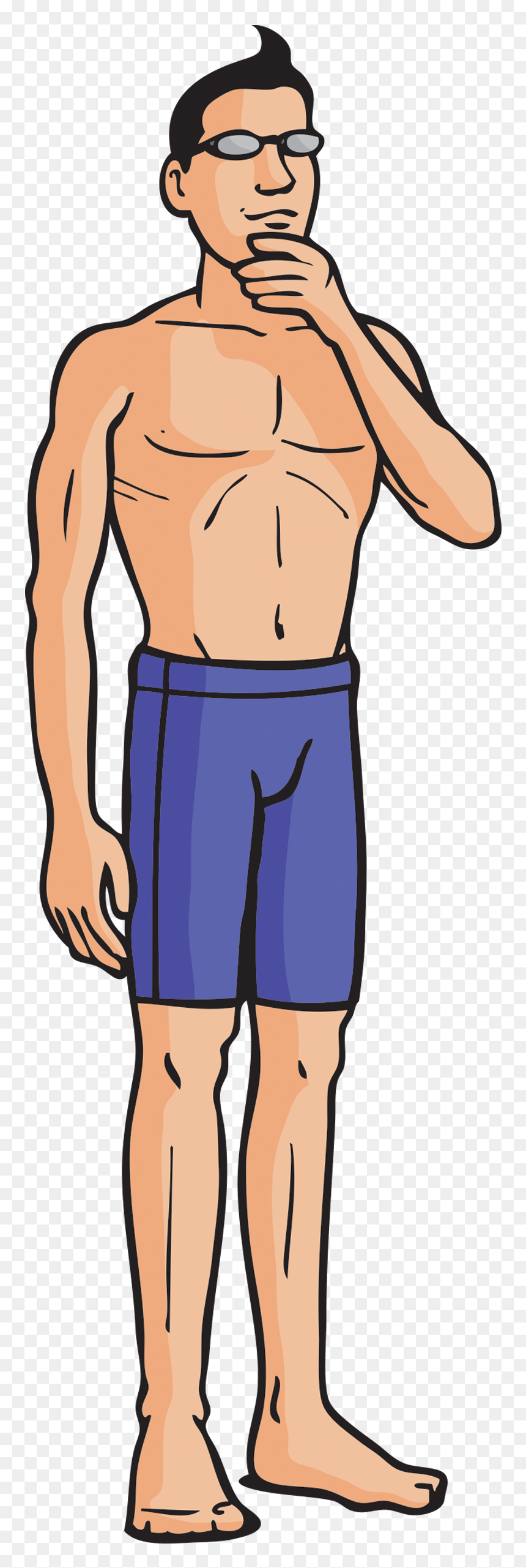 Swimmer Clipart Swimming Style - Swimsuit Men Clipart Png, Transparent Png - swimmer png